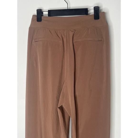 Athleta Cardiff Pant Rustic Beige Waist Tie Straight Leg Women's Size 10T - Picture 8 of 11